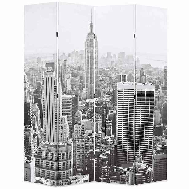 vidaXL Skládací paraván 160 x 170 cm Denní New York černobílý