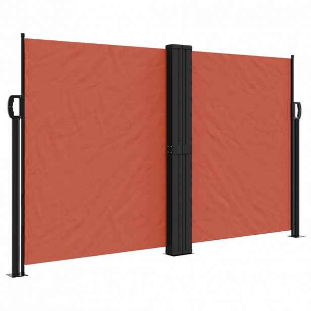 vidaXL Zatahovací boční markýza terakotová 140 x 600 cm