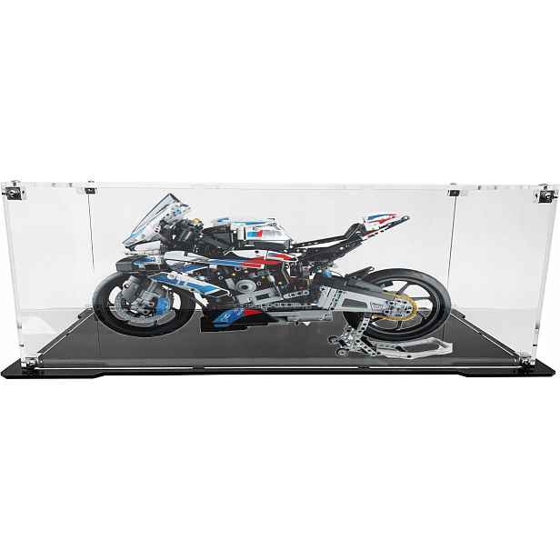 Vitrína s černou základnou pro sadu Lego 42130 Technic Bmw M 1000 Rr