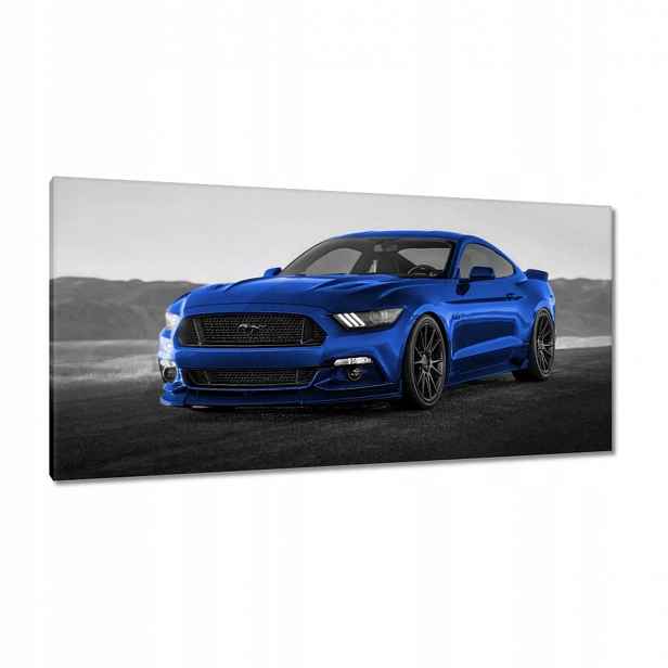 Obrazy 115x55 Modrý Ford Mustang