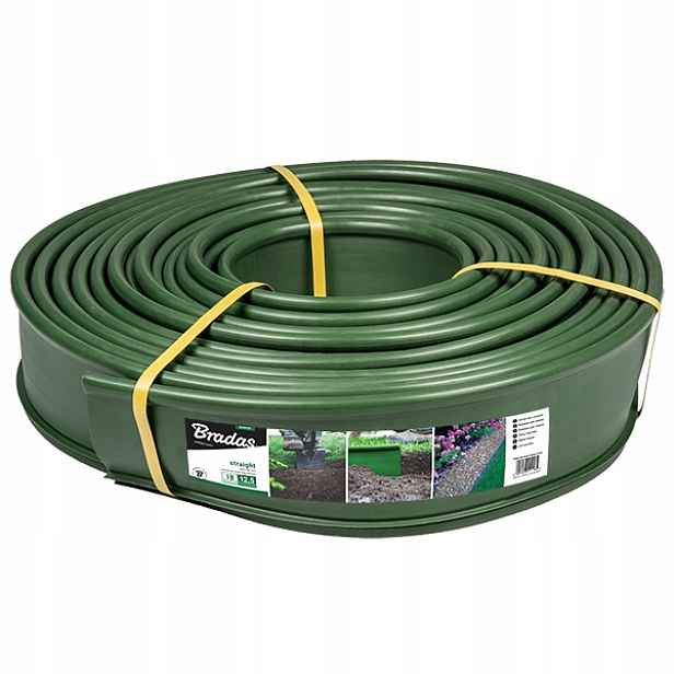 Obrubník pro rovné trávníky 18 m x 12,5 cm zelený Bradas OBKG18125