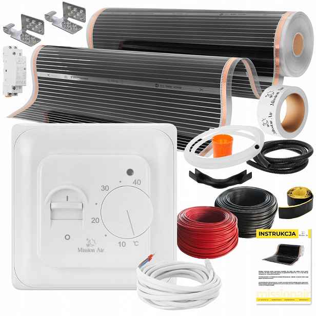 Set Mission Air Fólie Vyhřívací Podložka Infračervená 100 cm I 28 m² 160 W/m² Ptc