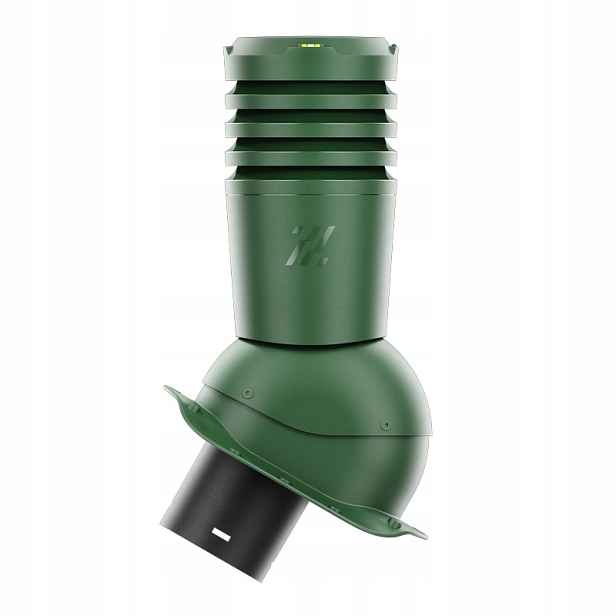 Větrací komín Ecoline pro plechovou střešní krytinu, profil E, průměr 150 mm, zelený