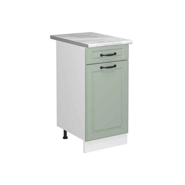 Vicco SPODNÍ SKŘÍŇKA KUCHYŇSKÉ LINKY R-Line, Mint venkovský dům/Bílá, 40 cm pracovná doska Mramor