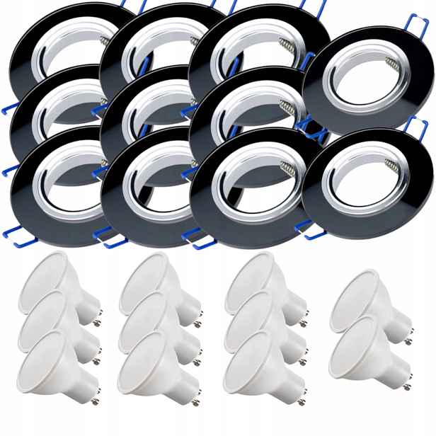 11 x Skleněné Stropní Svítidlo Zapuštěné Do Stropu Křišťál Led Žárovky 5W