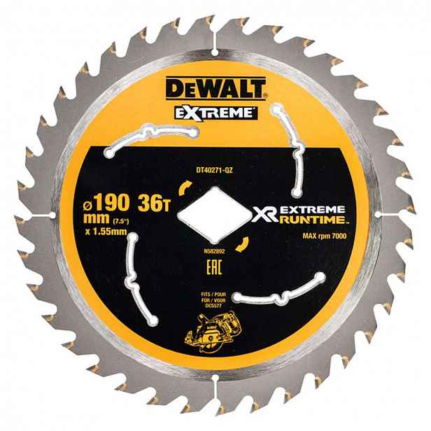 DeWALT - Diamantový pilový kotouč průměr 190 mm, 36 zubů DT40271