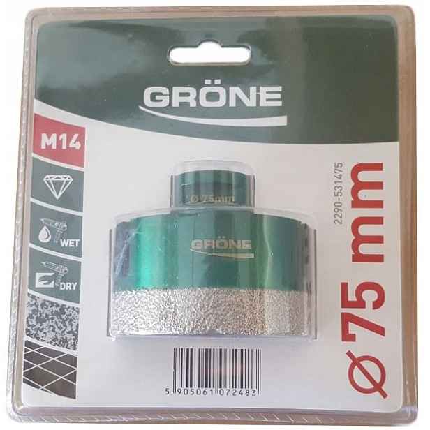 Korunkový Vrták 75 mm M14 Grone
