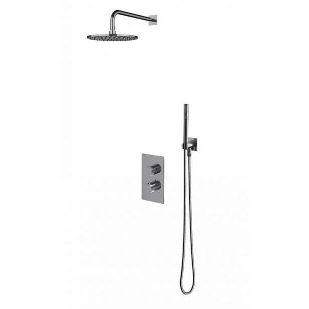 OMNIRES Contour - Sprchový set s termostatem pod omítku, s tělesem, průměr 25 cm, chrom SYSCT11CR