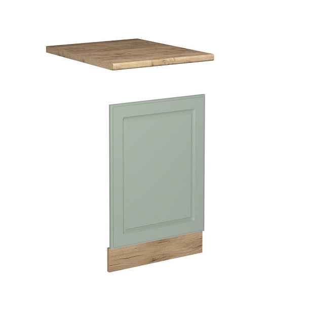 Vicco PŘEDNÍ PANEL R-Line, Mint venkovský dům/Zlatý mocný dub, 45 cm pracovná doska Dub Goldkraft