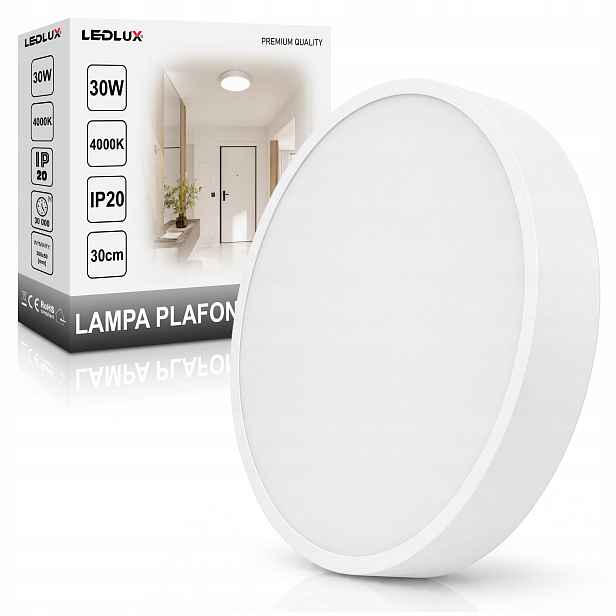 Stropní Svítidlo Led stropní svítidlo na omítku, kulatá, 30W, 4000K