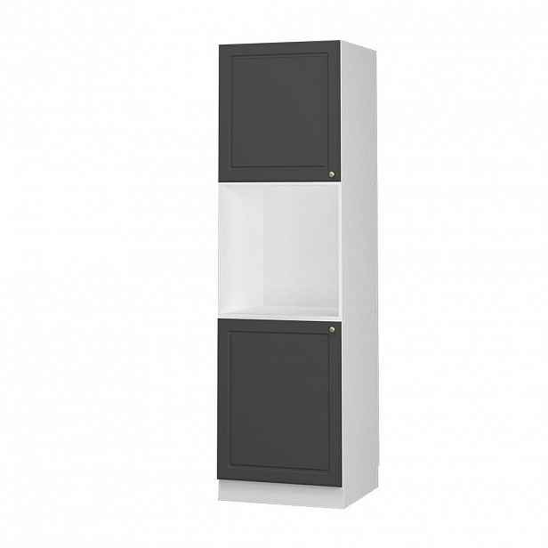Vicco SKŘÍŇKA NA VESTAVĚNOU TROUBU Fame-Line Anthrazit-Gold Landhaus 60 cm otevřený