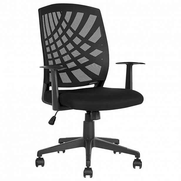 Beliani KANCELÁŘSKÁ ŽIDLE Polyester Černá Bonny