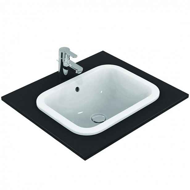 Ideal Standard Connect - Umyvadlo zápustné, 50x38 cm, s přepadem, bílá E505701
