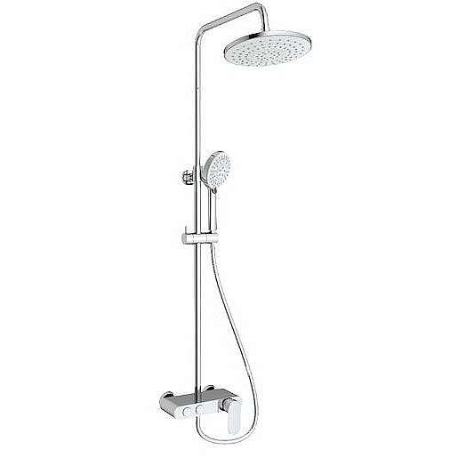 Sprchový systém Swiss Aqua Technologies s pákovou baterií bílá/chrom SATSSPKP