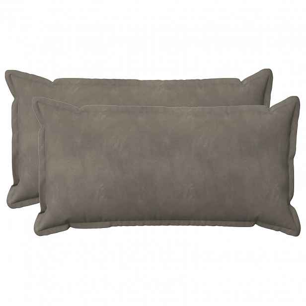 vidaXL Povlak na polštář 2 pcs HOUTEN Světle šedá 40 x 70 cm Samet