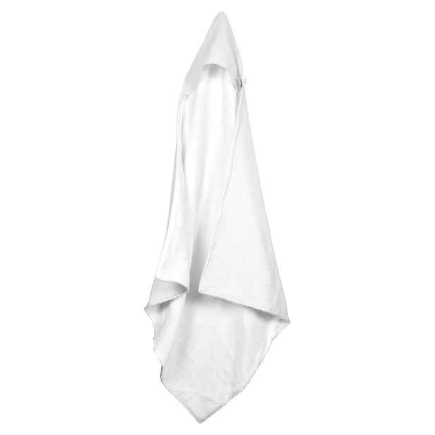 Bílá mušelínová dětská osuška s kapucí 75x75 cm – Bébé Douceur