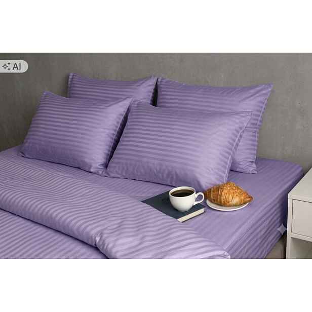 Hotelové povlečení 100% bavlna Damašek levandule 180x200