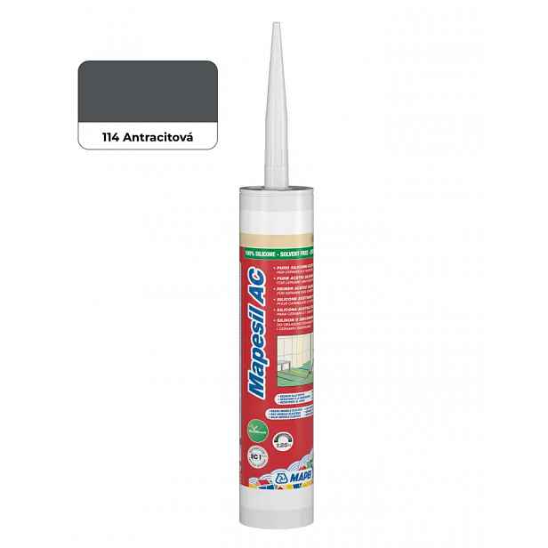 Sanitární silikon MAPEI Mapesil 310 ml AC 114 antracitová