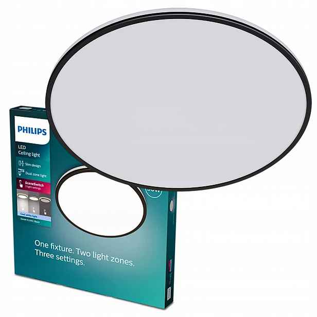 Stropní Svítidlo Stropní Svítidlo Led 36W 4100lm 4000K SceneSwitch Černá Philips