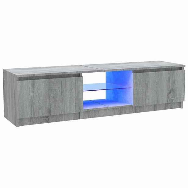 vidaXL TV skříňka s LED osvětlením šedá sonoma 120 x 30 x 36 cm