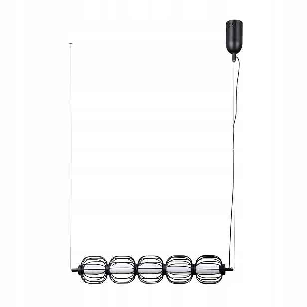 Závěsná Led lampa Pedro Černá Kovová 5 zdrojů světla Moderní design Italux
