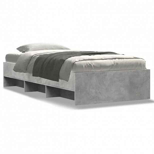 vidaXL Rám postele betonově šedý 90 x 200 cm kompozitní dřevo