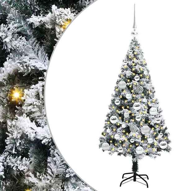 vidaXL Umělý vánoční stromeček Bílá 120 cm PVC, ocel a plast