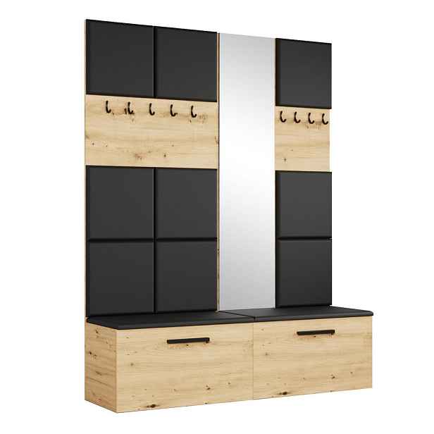 MASSENO MODERNÍ PŘEDSÍŇOVÁ SESTAVA MODULO, 161,2/204/40 cm, dub Artisan