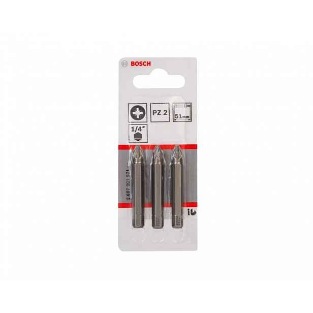 Bosch - Sada bitů PZ2, délka 51 mm, 3 ks 2607001571