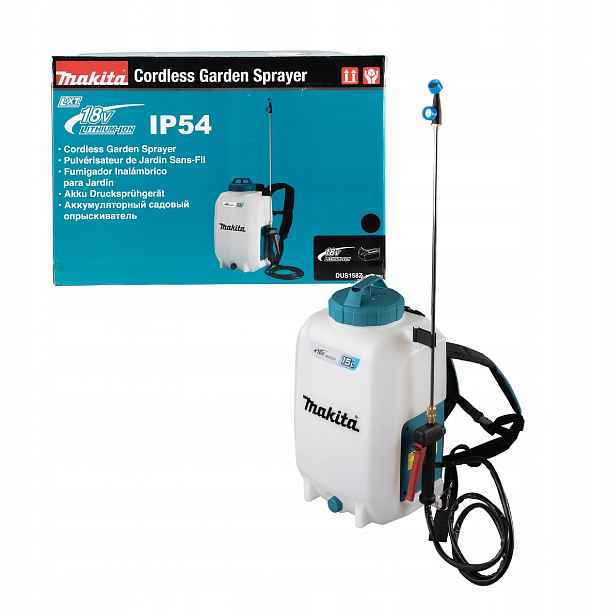 Makita Akumulátorový Postřikovač 15L DUS158 Lxt 18V 5kg Ramenní Popruhy Lanca Tryska