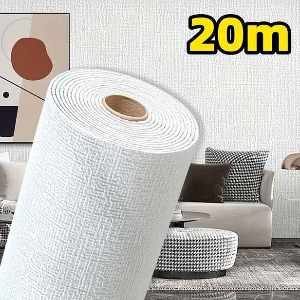 TEMU 1 Role 20m 3D Pěnové Tapety, Samolepicí Tlusté Stěnové Panely, Texturovaný Design, Renovační Tapety na Zeď, Snadno Čistitelné a Instalovatelné,