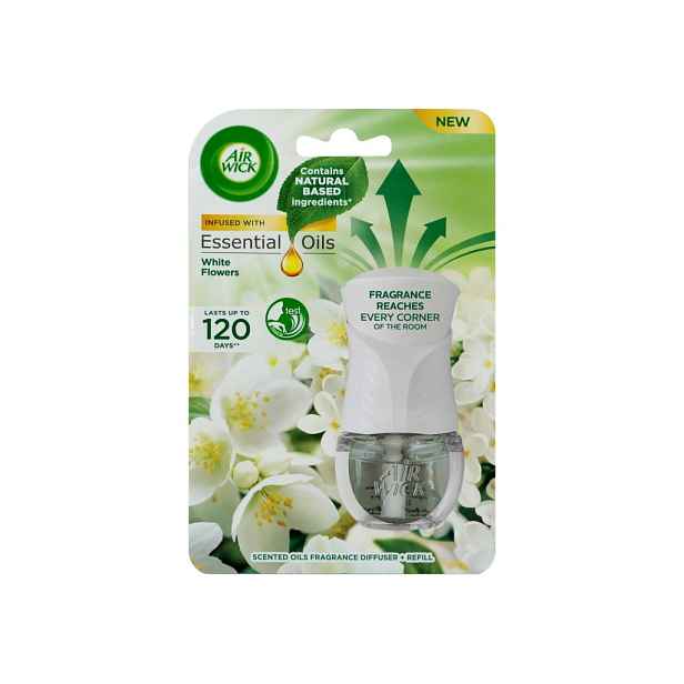 Air Wick 19ml komplet sada do zásuvky Bílé květy