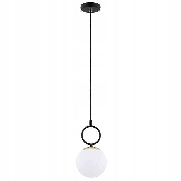 Alfa Lister závěsná lampa černo-bílá zlatá 1xE14 10W