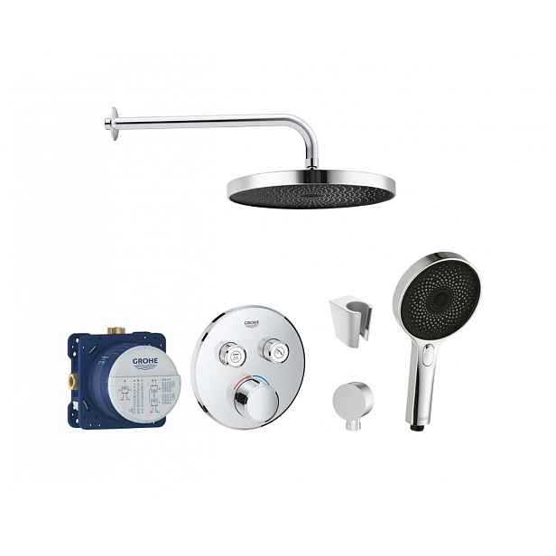 SANITINO - Sprchový set s baterií a tělesem pod omítku Grohe, příslušenství kielle, chrom SANI21GKK008