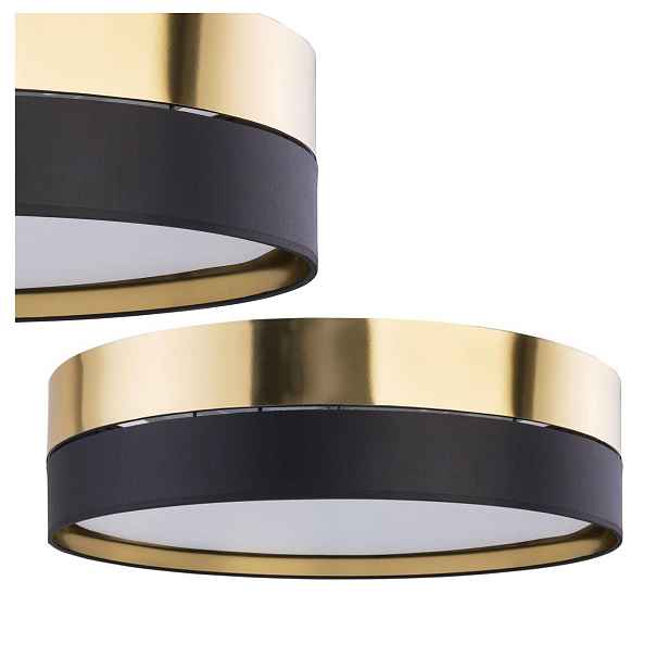 Stropní Svítidlo Kov Černý Zlatý 60 cm 4xE27 Obývací pokoj Jídelna Tk Lighting