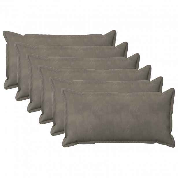 vidaXL Povlak na polštář 6 pcs HOUTEN Světle šedá 40 x 70 cm Samet