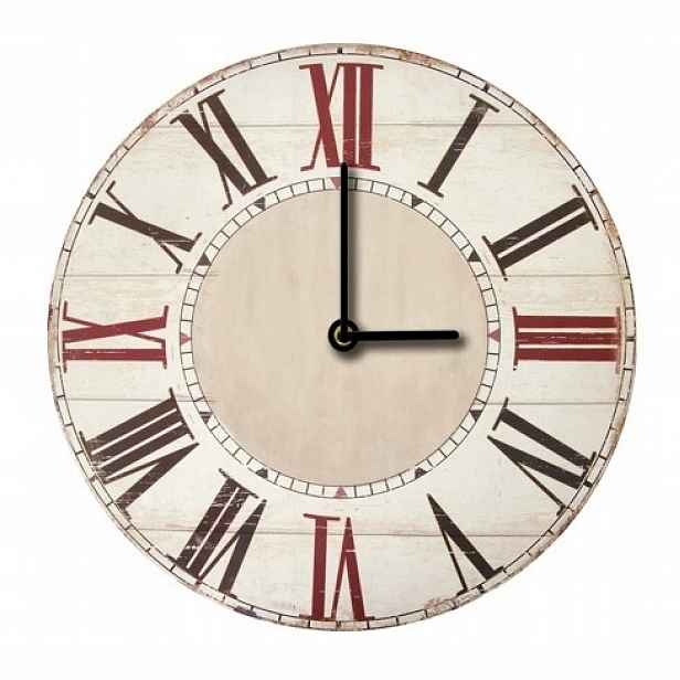 Nástěnné hodiny na desce Retro Vintage Velké 50x50