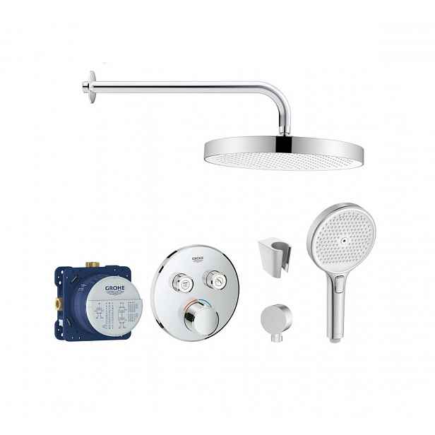 SANITINO - Sprchový set s baterií a tělesem pod omítku Grohe, příslušenství kielle, chrom SANI21GKK009