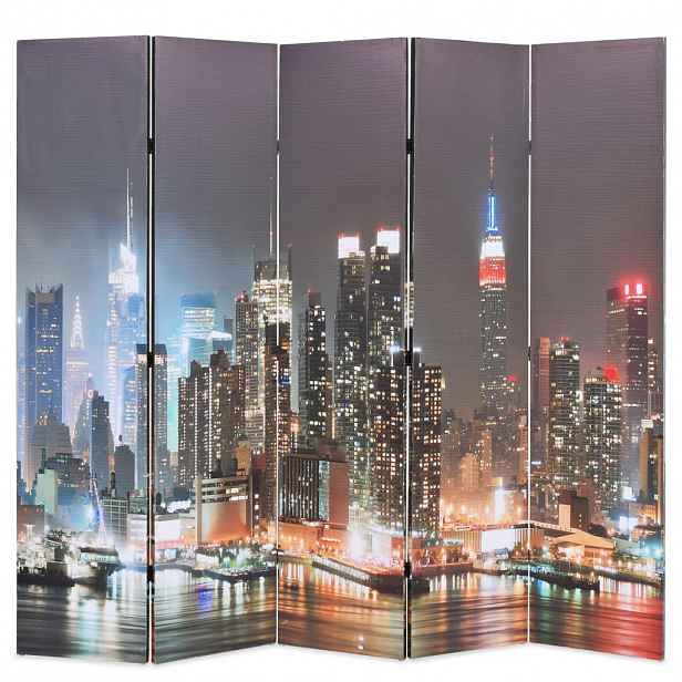 vidaXL Skládací paraván 200 x 170 cm New York by Night