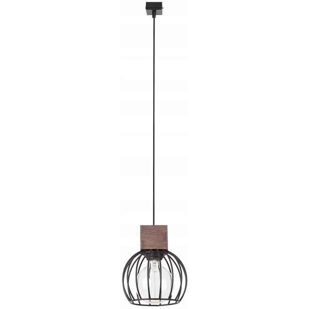 Závěsná lampa loftová industriální bodová černá hnědá nad barový stůl Sigma