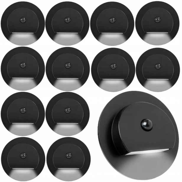 13 X Led Schodišťová Lampa 230V, Lampa Na Schody, Senzor Pohybu Soumraku