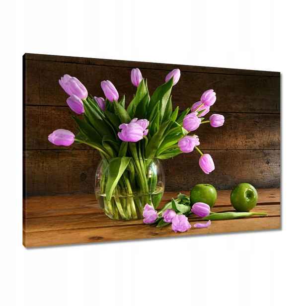 Obrazy 90x60 Fialové tulipány