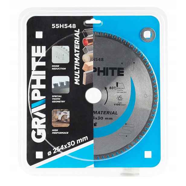 Kotouč pro pilu 254 mm x 30 mm 80 zubů univerzální Graphite