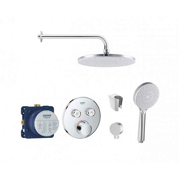 SANITINO - Sprchový set s baterií a tělesem pod omítku Grohe, příslušenství kielle, chrom SANI21GKK010