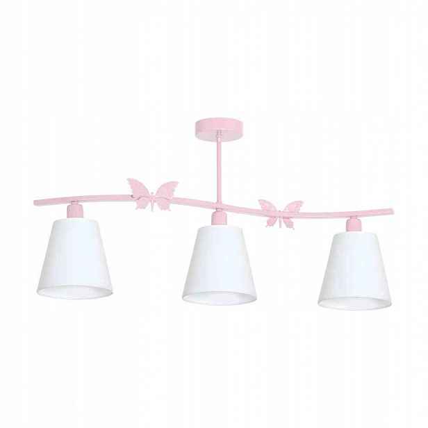 Závěsná lampa Lustr Milagro Alice Pink MLP979 Růžová 3xE14 40W Metal Tka