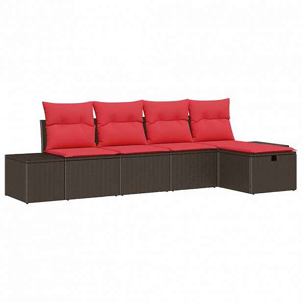 vidaXL Set pohovek 4 ks polyratan