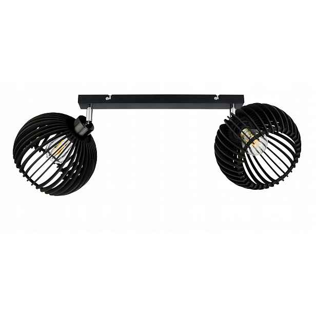 Lampa stropní svítidlo stropní pohyblivý lustr Loft stínidlo koule 36 Dřevo na 2x E27