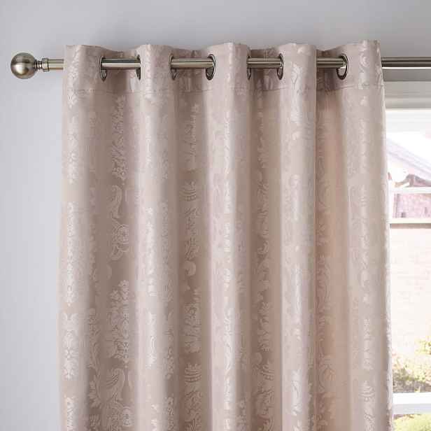 Béžové damaškové závěsy v sadě 2 ks 229x229 cm Damask Jacquard – Catherine Lansfield