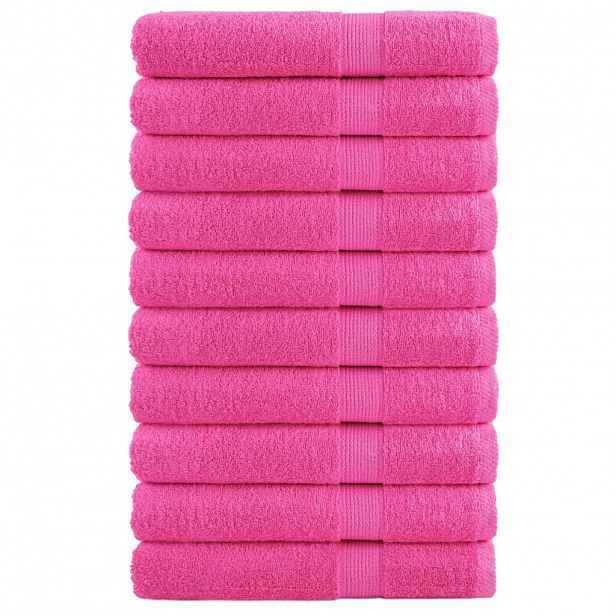 vidaXL Premium ručníky SOLUND 10 ks růžové 100 x 200 cm 600 g/m²