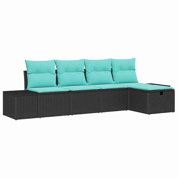 vidaXL Set pohovek 4 ks polyratan
